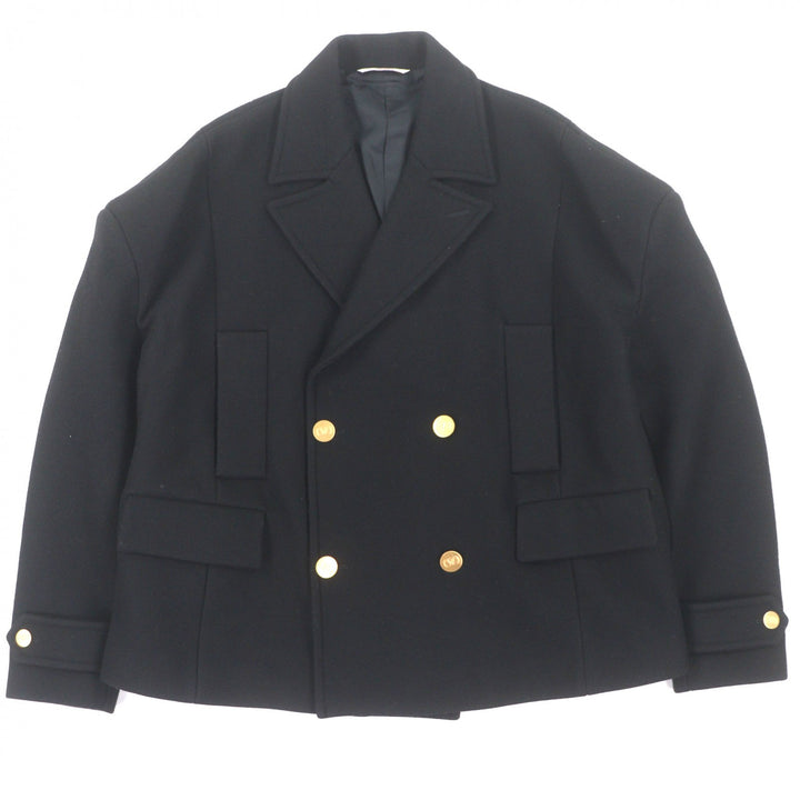 Excellent VALENTINO coat black wool mens 44 1V3CJF068HY