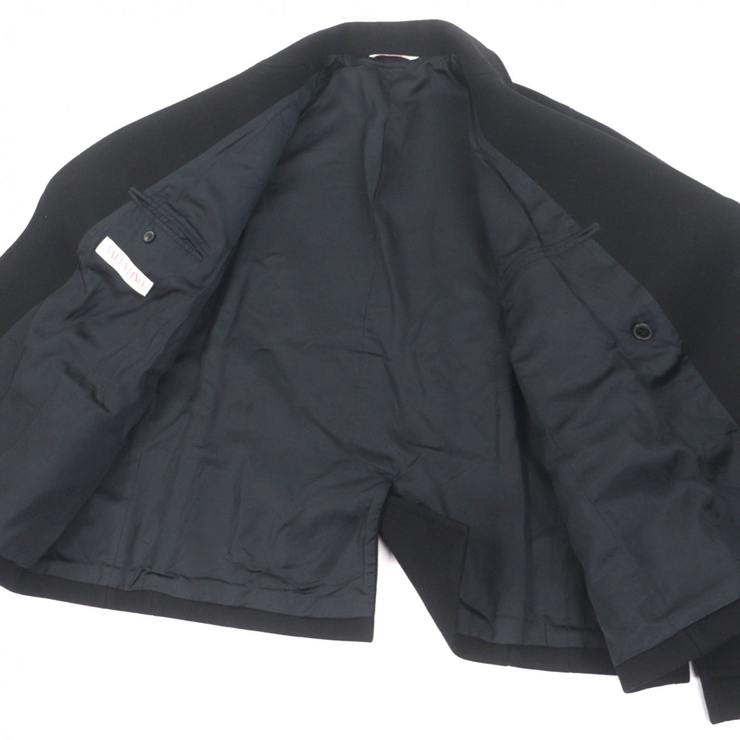 Excellent VALENTINO coat black wool mens 44 1V3CJF068HY