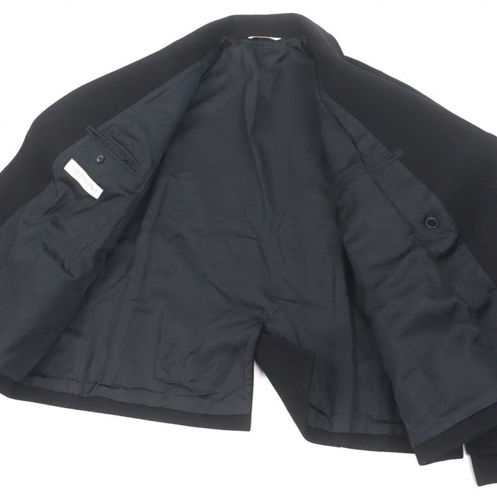 Excellent VALENTINO coat black wool mens 44 1V3CJF068HY