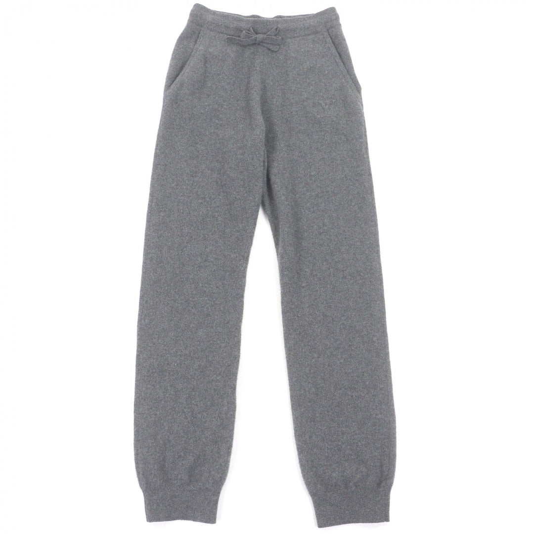Excellent LOUIS VUITTON Pants LV logo embossed inside-out knit gray