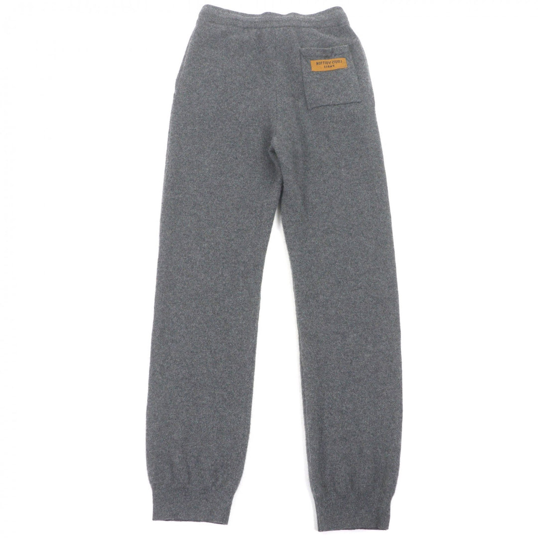 Excellent LOUIS VUITTON Pants LV logo embossed inside-out knit gray