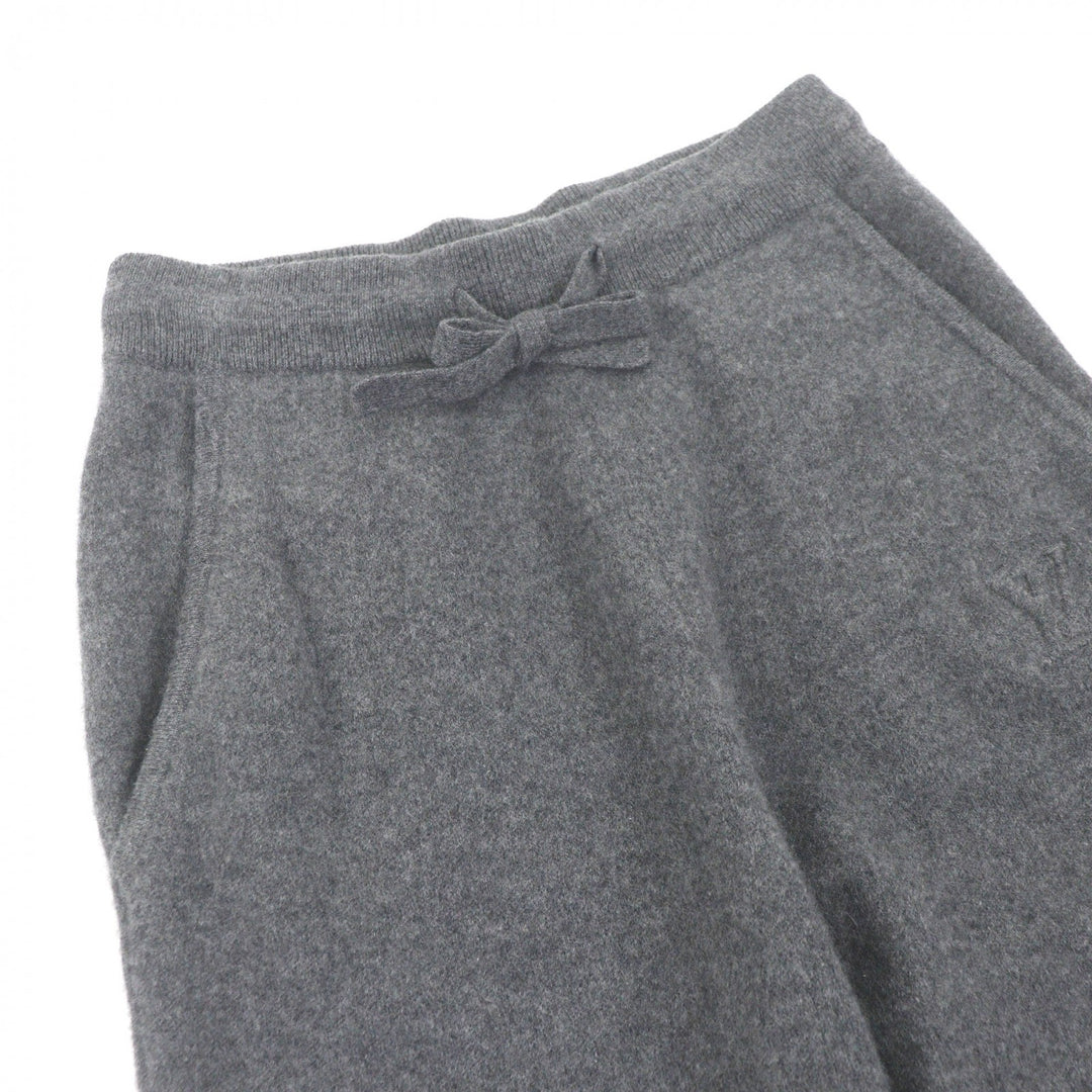 Excellent LOUIS VUITTON Pants LV logo embossed inside-out knit gray