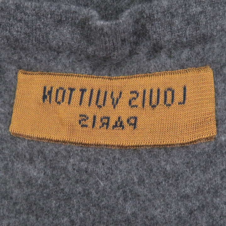 Excellent LOUIS VUITTON Pants LV logo embossed inside-out knit gray