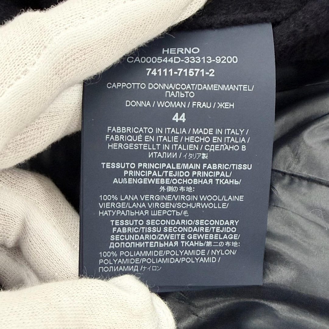 Great Herno coat Stand-collar layered wool padded jacket Navy 44 CA000544D