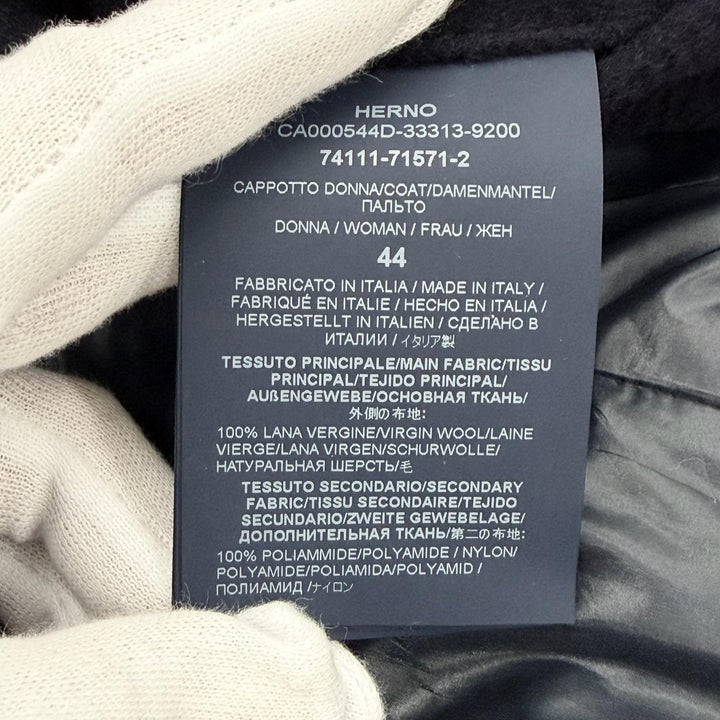Great Herno coat Stand-collar layered wool padded jacket Navy 44 CA000544D