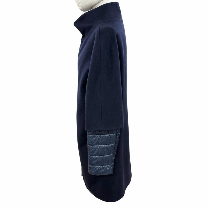 Great Herno coat Stand-collar layered wool padded jacket Navy 44 CA000544D
