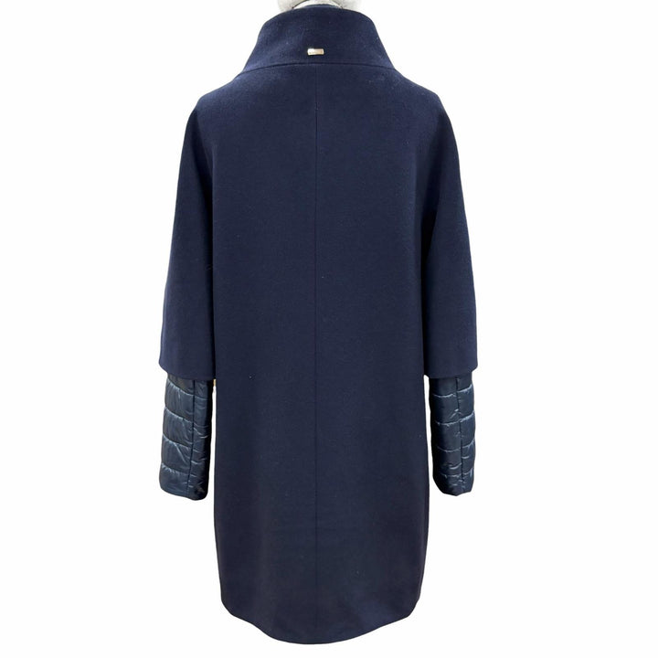 Great Herno coat Stand-collar layered wool padded jacket Navy 44 CA000544D