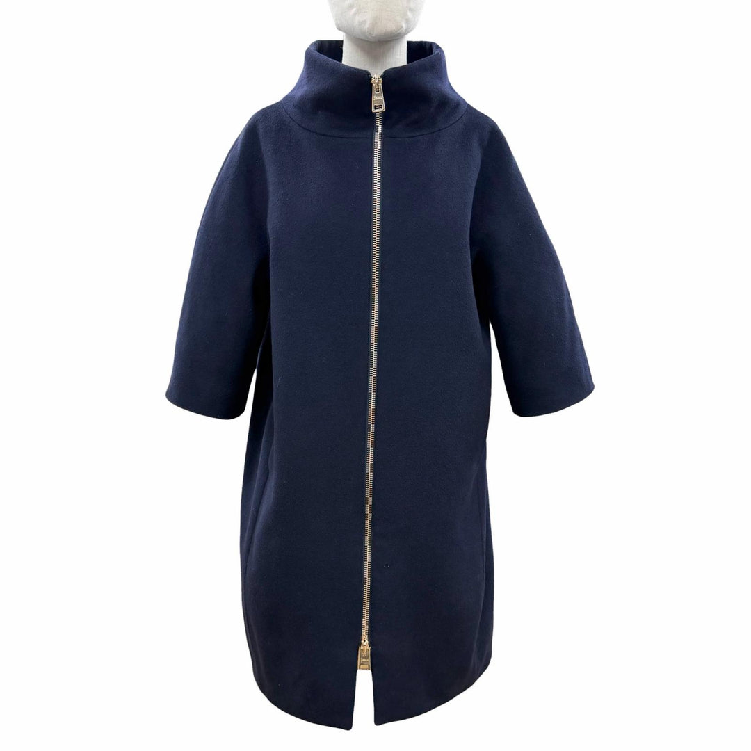 Great Herno coat Stand-collar layered wool padded jacket Navy 44 CA000544D