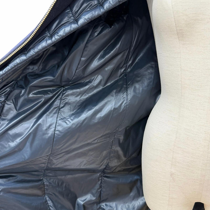 Great Herno coat Stand-collar layered wool padded jacket Navy 44 CA000544D