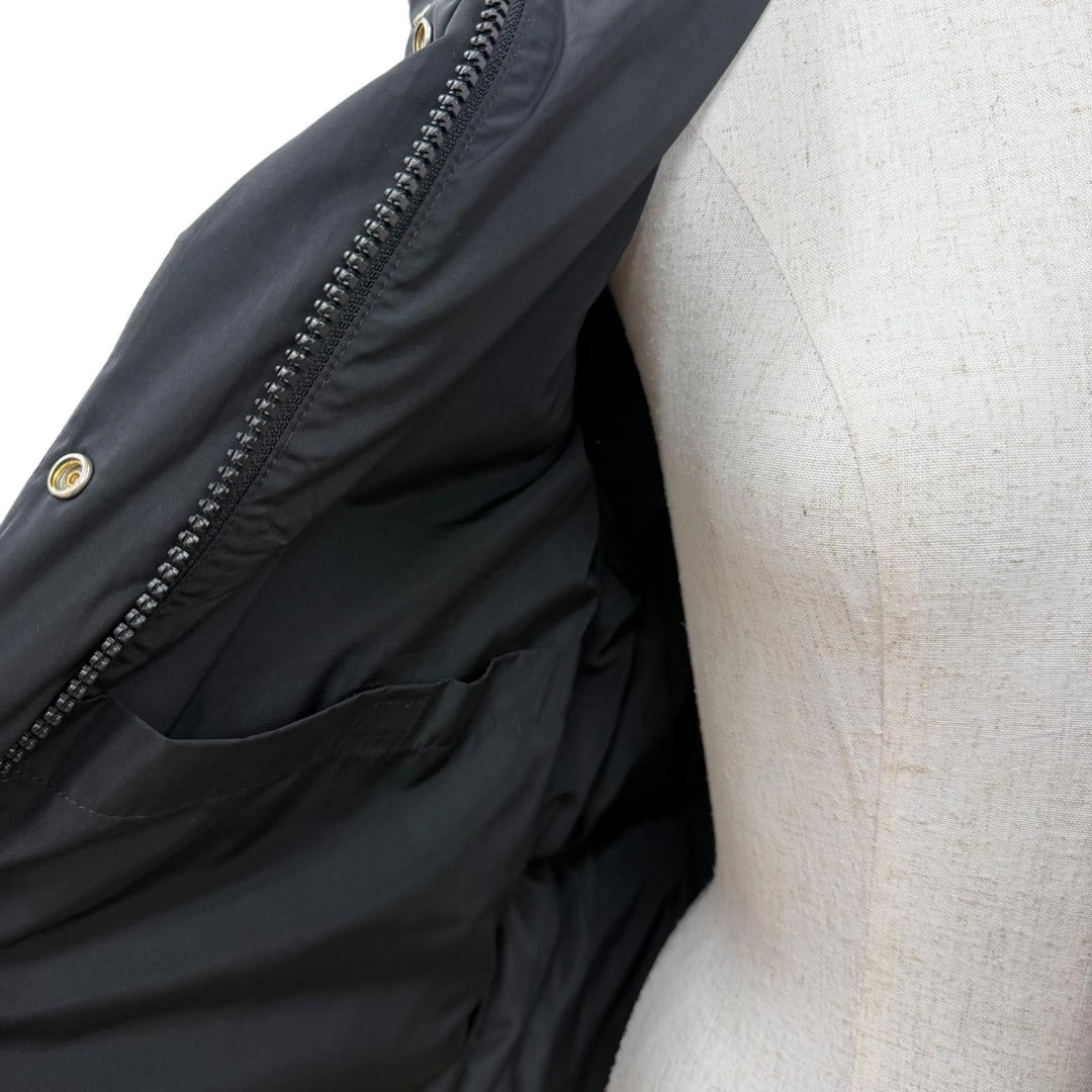 Great MAISON KITSUNE jacket CROPPED PUFFER IN NYLON WITH BOLD FOX HEAD PATCH S