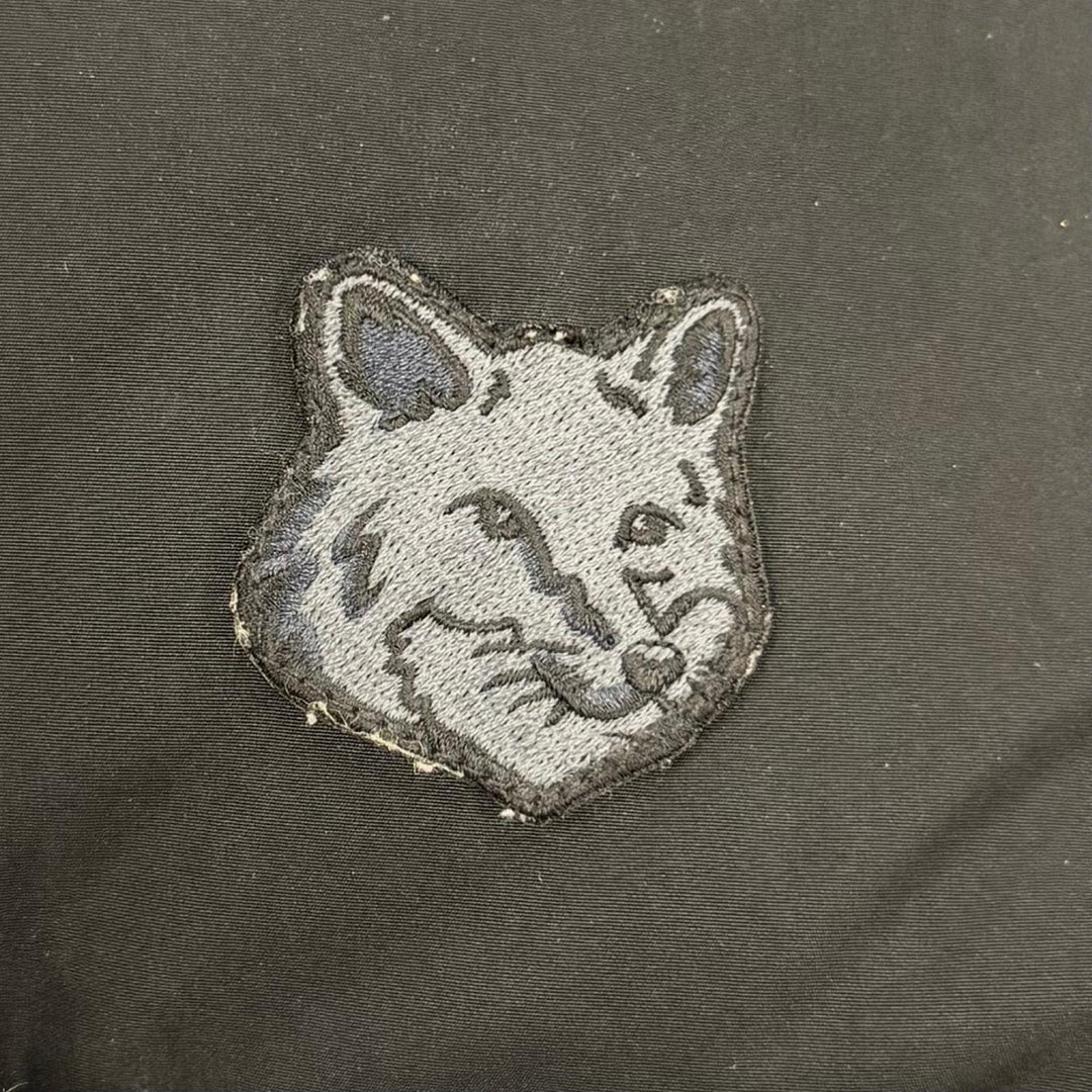 Great MAISON KITSUNE jacket CROPPED PUFFER IN NYLON WITH BOLD FOX HEAD PATCH S