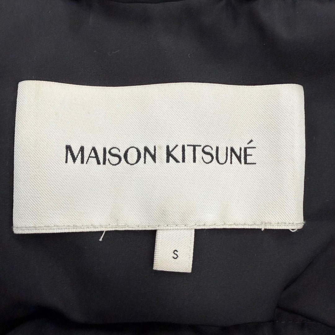 Great MAISON KITSUNE jacket CROPPED PUFFER IN NYLON WITH BOLD FOX HEAD PATCH S