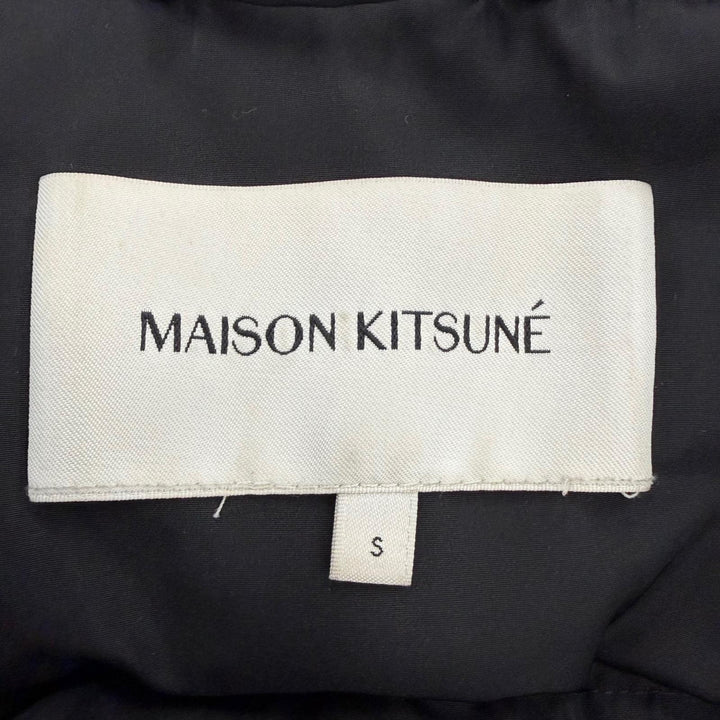 Great MAISON KITSUNE jacket CROPPED PUFFER IN NYLON WITH BOLD FOX HEAD PATCH S