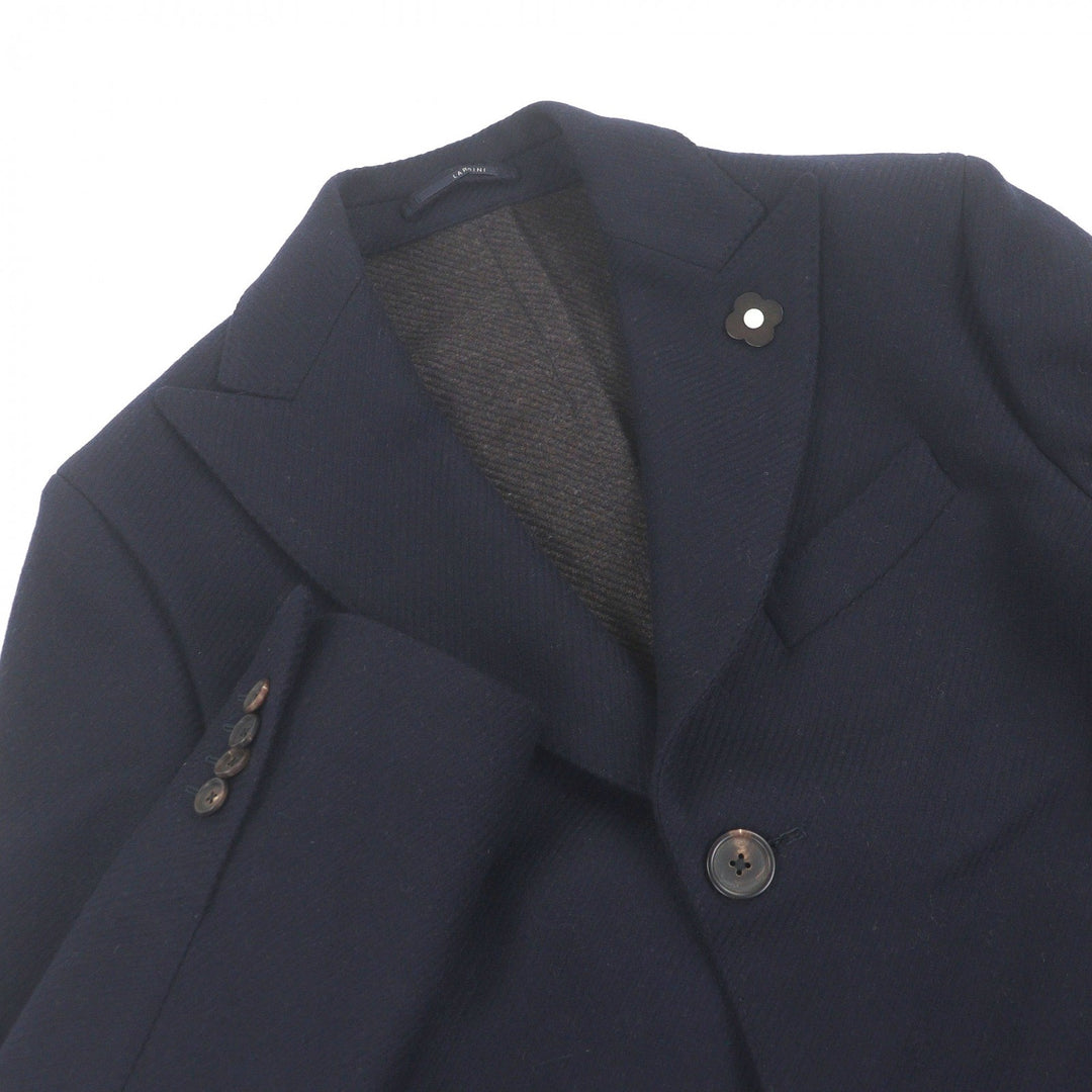 Pristine LARDINI Chester coat Boutonniere Navy wool mens 48 IL23678A