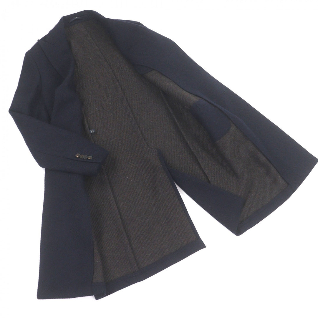 Pristine LARDINI Chester coat Boutonniere Navy wool mens 48 IL23678A