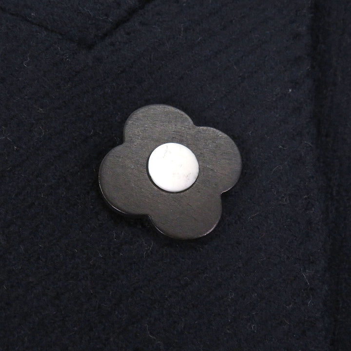 Pristine LARDINI Chester coat Boutonniere Navy wool mens 48 IL23678A