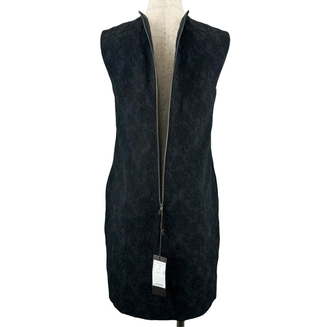 Pristine FOXEY one piece Jacquard woven floral sleeveless top black 38 33069