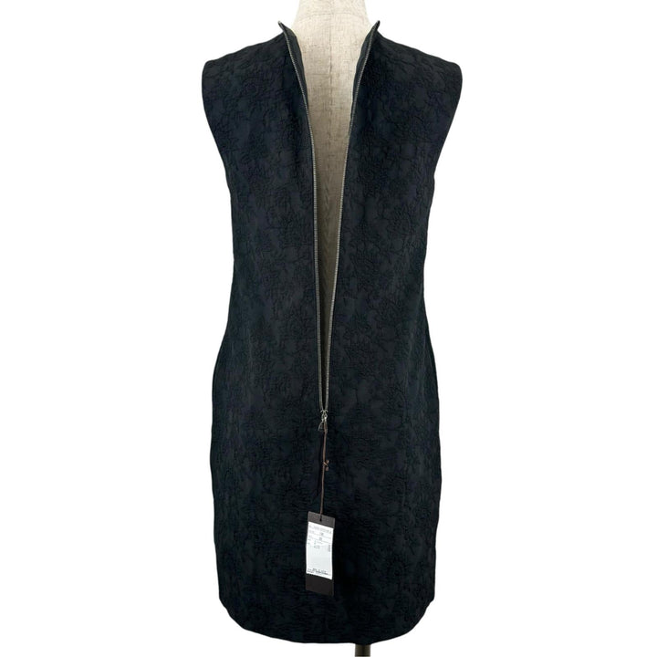 Pristine FOXEY one piece Jacquard woven floral sleeveless top black 38 33069