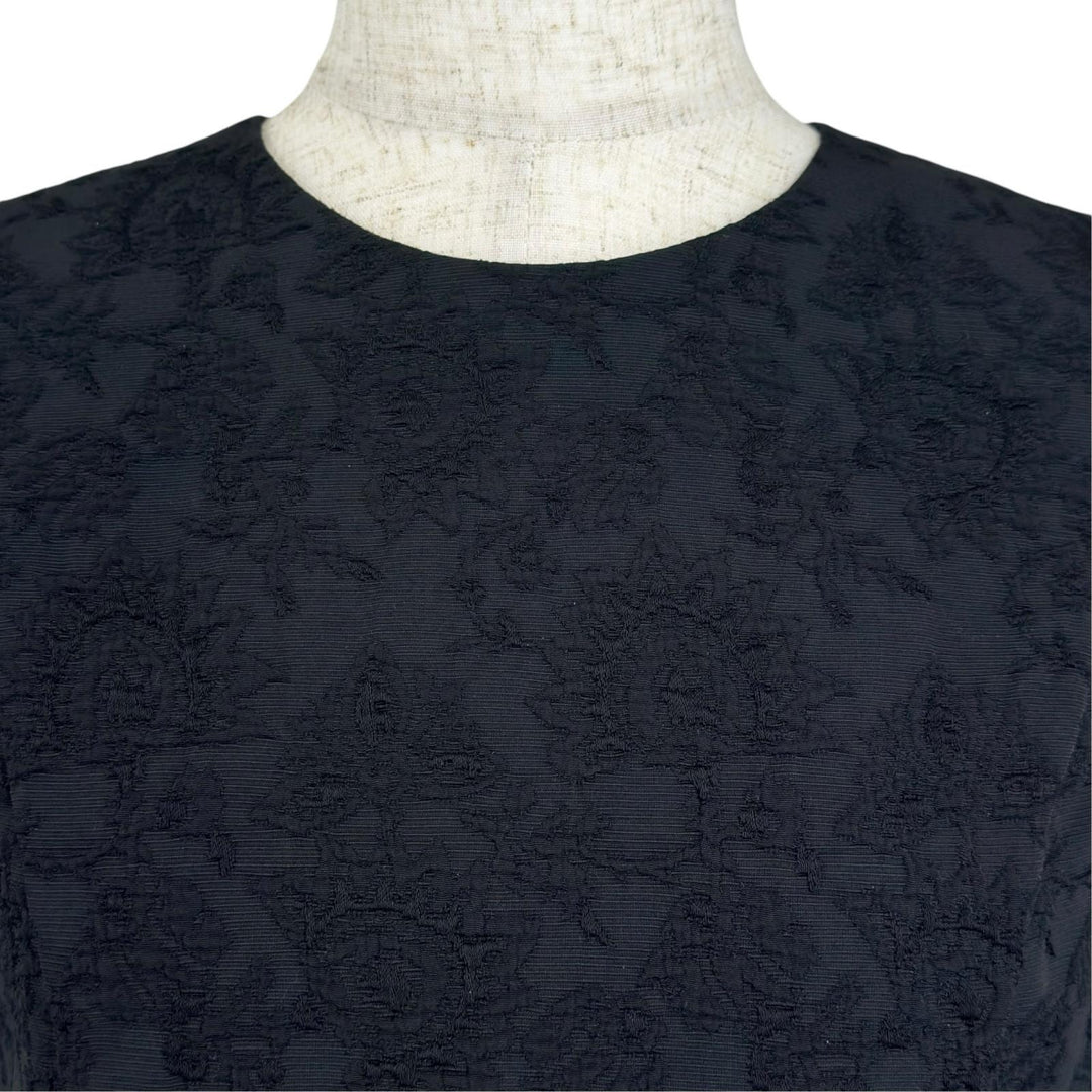 Pristine FOXEY one piece Jacquard woven floral sleeveless top black 38 33069