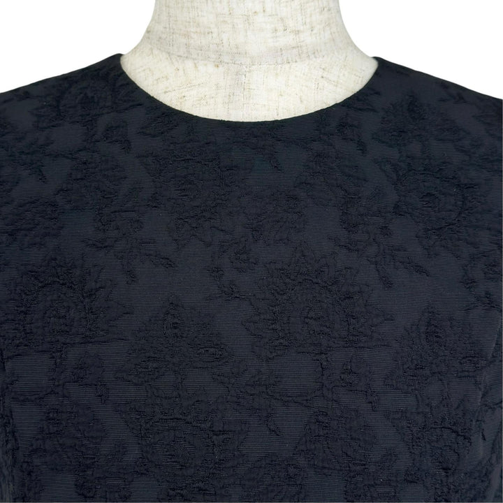 Pristine FOXEY one piece Jacquard woven floral sleeveless top black 38 33069
