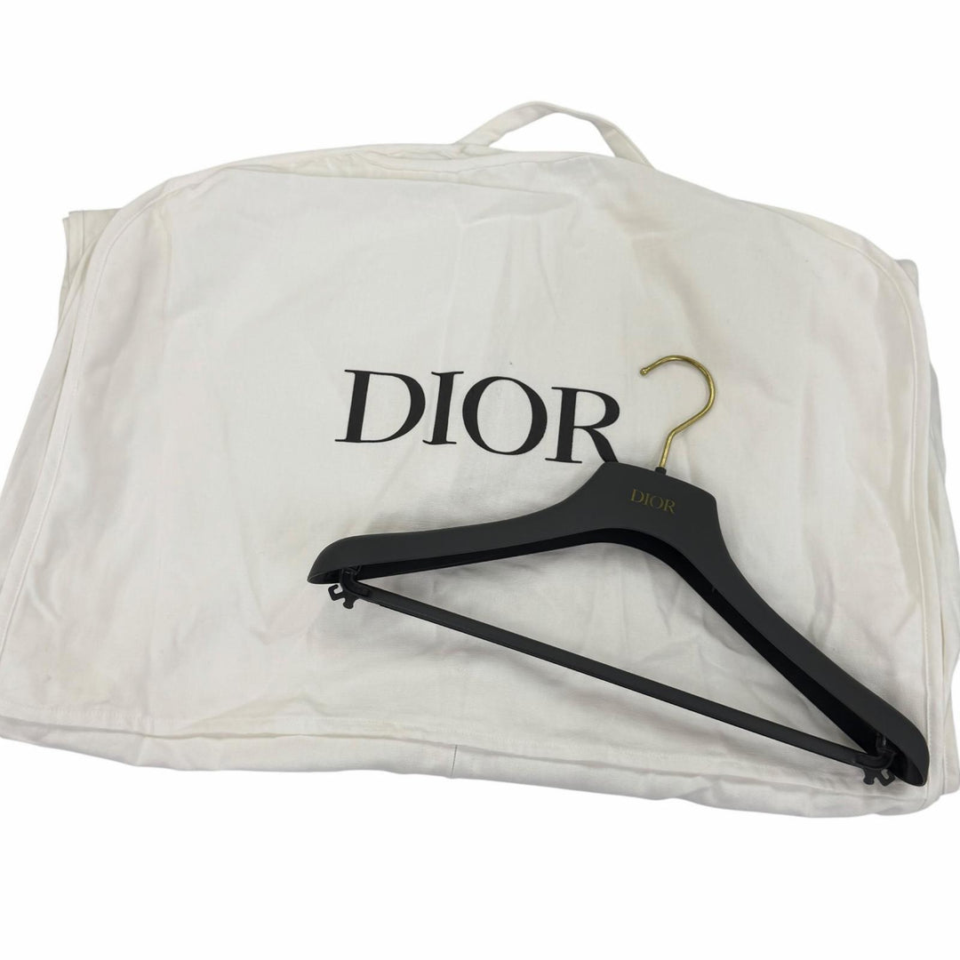 Excellent Christian Dior one piece CD logo faux pearl button belt included 44