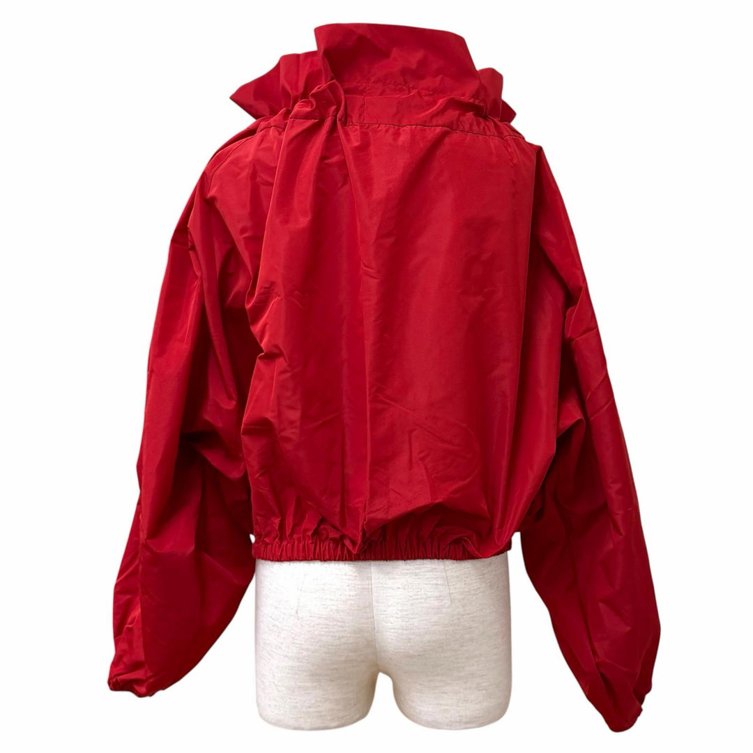 Excellent PATOU blouse Drawstring puff sleeve top Red polyester 34 TO0170011308R