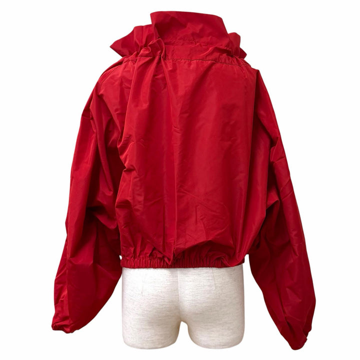 Excellent PATOU blouse Drawstring puff sleeve top Red polyester 34 TO0170011308R