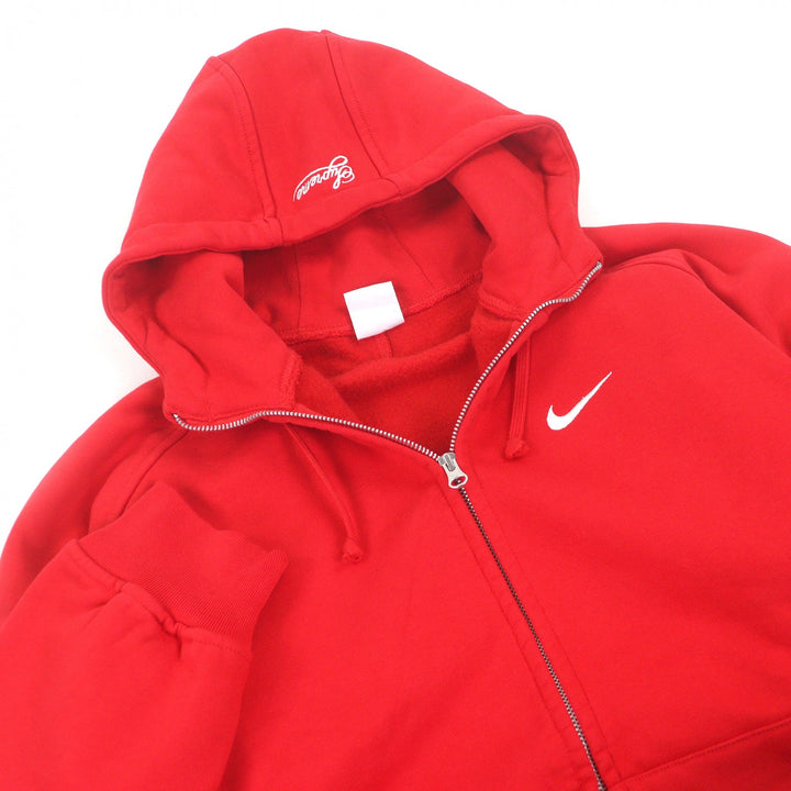 Excellent Supreme NIKE hoodie Zip Up Hooded Sweatshirt Swoosh logo