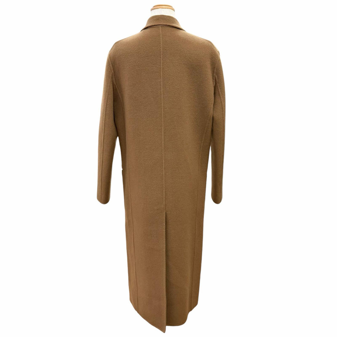 Excellent MADISONBLUE PEARL CHESTER COAT Pearl Button Long Double Brown