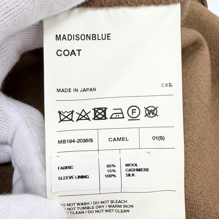 Excellent MADISONBLUE PEARL CHESTER COAT Pearl Button Long Double Brown