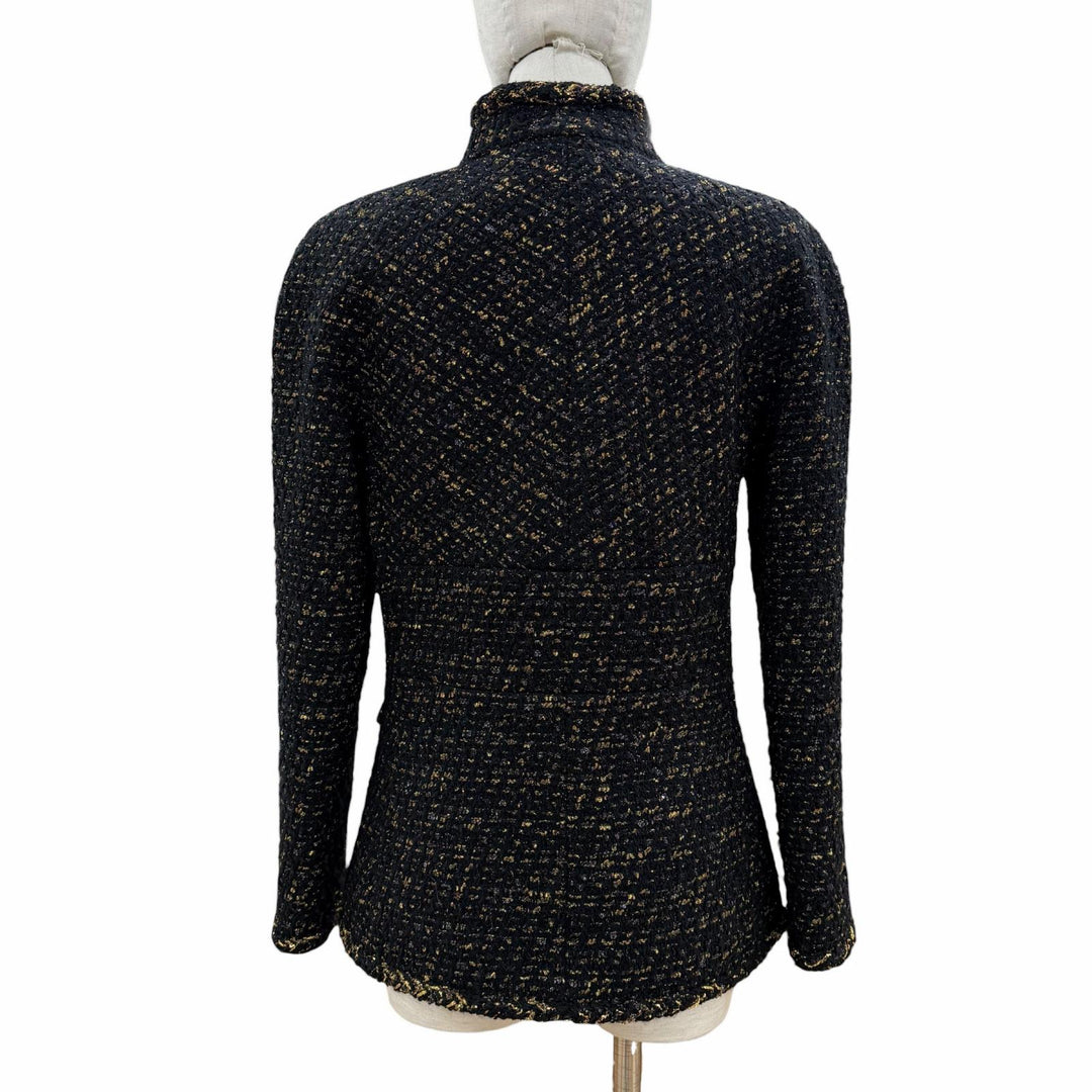 Excellent CHANEL Jacket black wool Women 38 P61813V47066