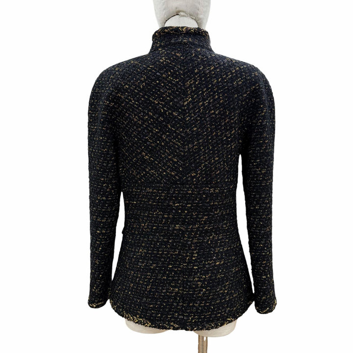 Excellent CHANEL Jacket black wool Women 38 P61813V47066
