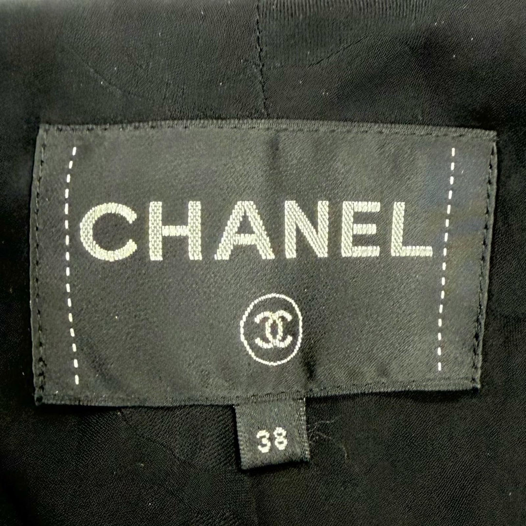 Excellent CHANEL Jacket black wool Women 38 P61813V47066