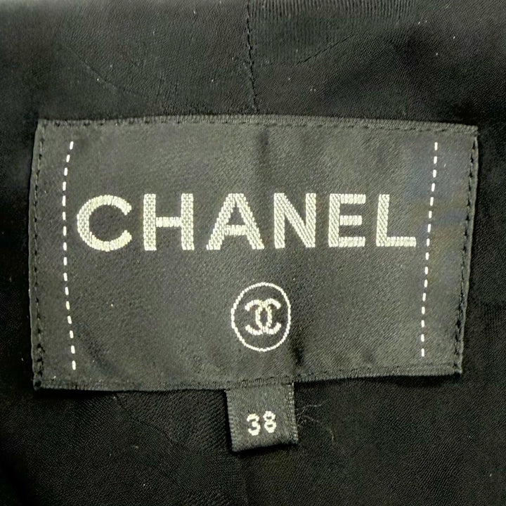 Excellent CHANEL Jacket black wool Women 38 P61813V47066