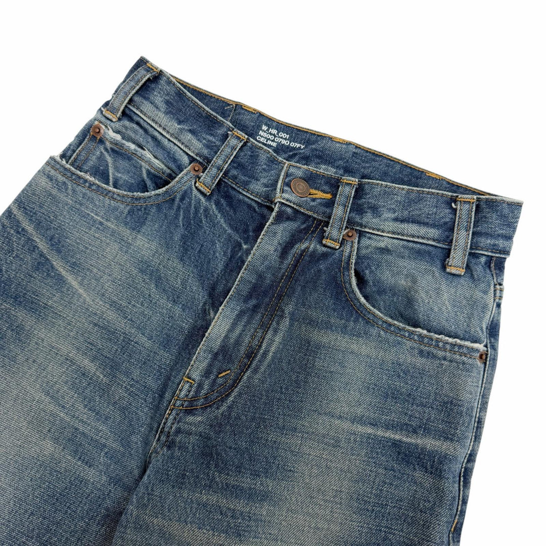 Great CELINE Denim pants Indigo blue cotton Women 26 N500 0790 07FY
