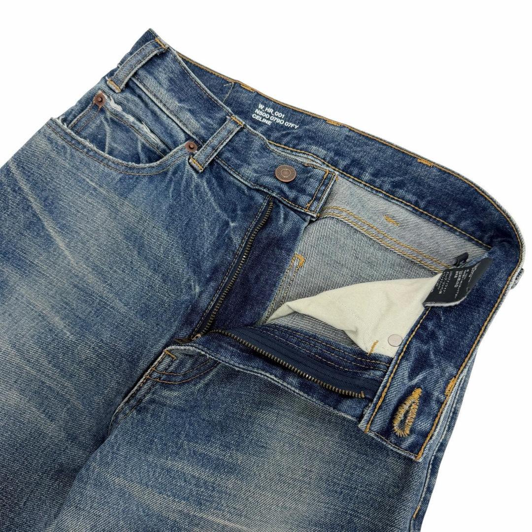 Great CELINE Denim pants Indigo blue cotton Women 26 N500 0790 07FY