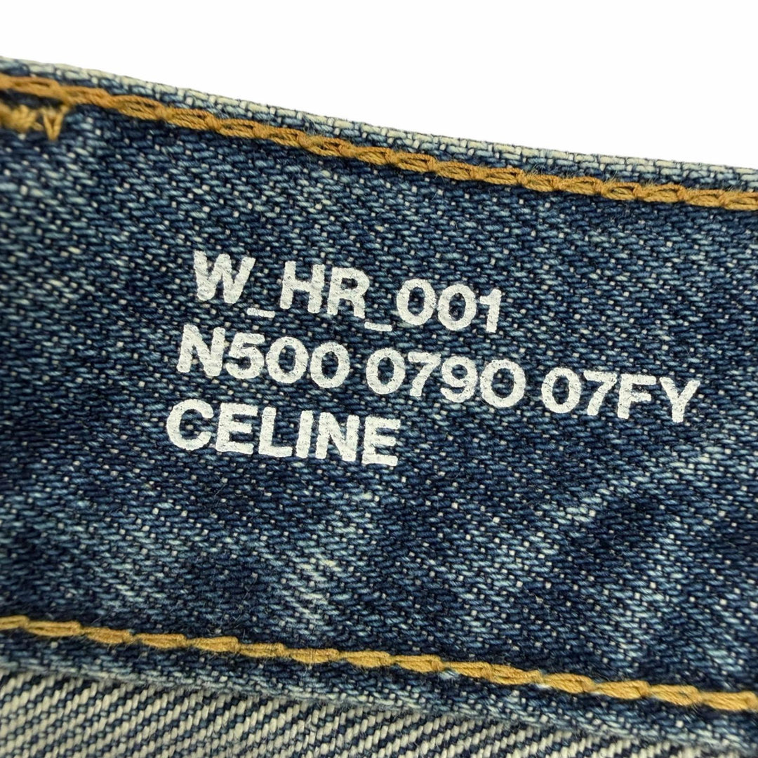 Great CELINE Denim pants Indigo blue cotton Women 26 N500 0790 07FY