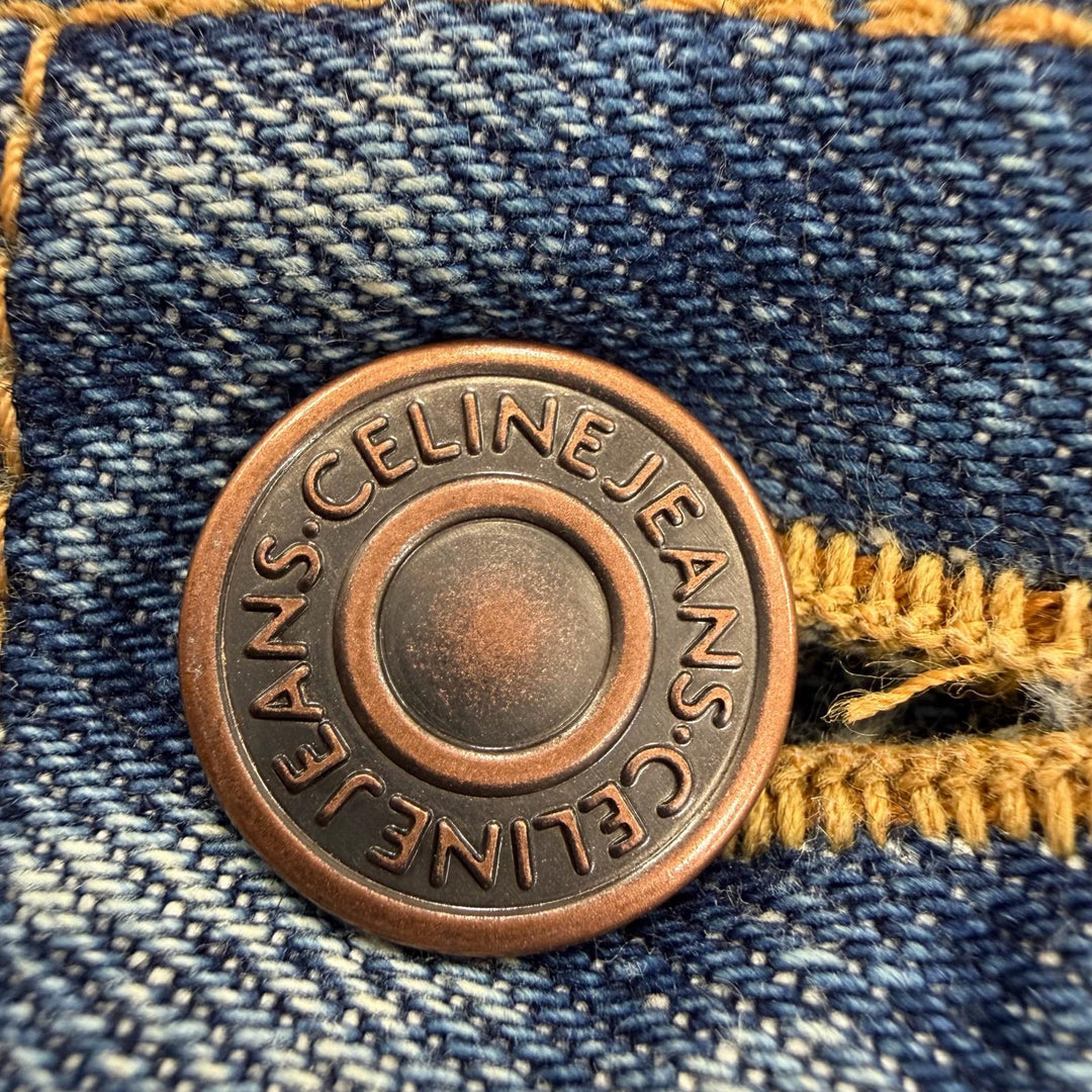 Great CELINE Denim pants Indigo blue cotton Women 26 N500 0790 07FY