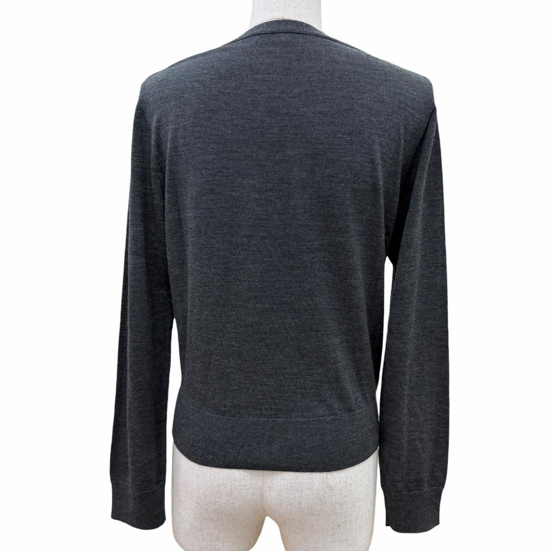 Excellent CELINE knit Hedi Slimane era boat neck long sleeve gray M 2A525395D