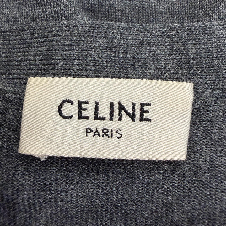 Excellent CELINE knit Hedi Slimane era boat neck long sleeve gray M 2A525395D