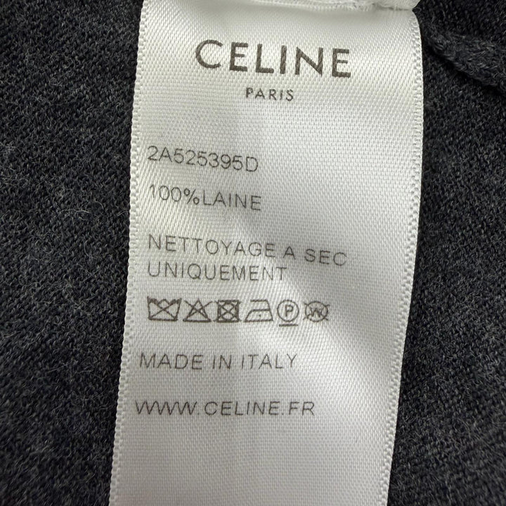 Excellent CELINE knit Hedi Slimane era boat neck long sleeve gray M 2A525395D