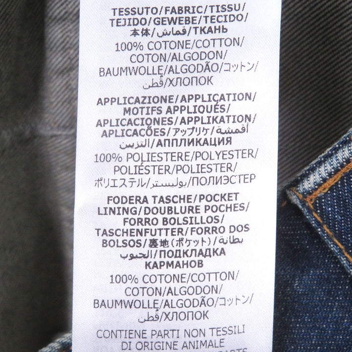Excellent GUCCI Denim pants Distressed, label-covered cargo cotton jeans