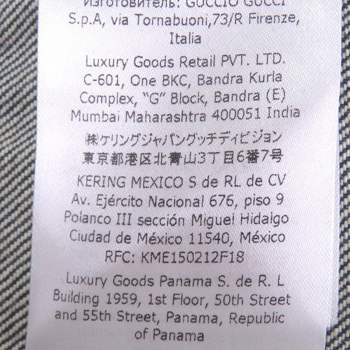 Excellent GUCCI Denim pants Distressed, label-covered cargo cotton jeans