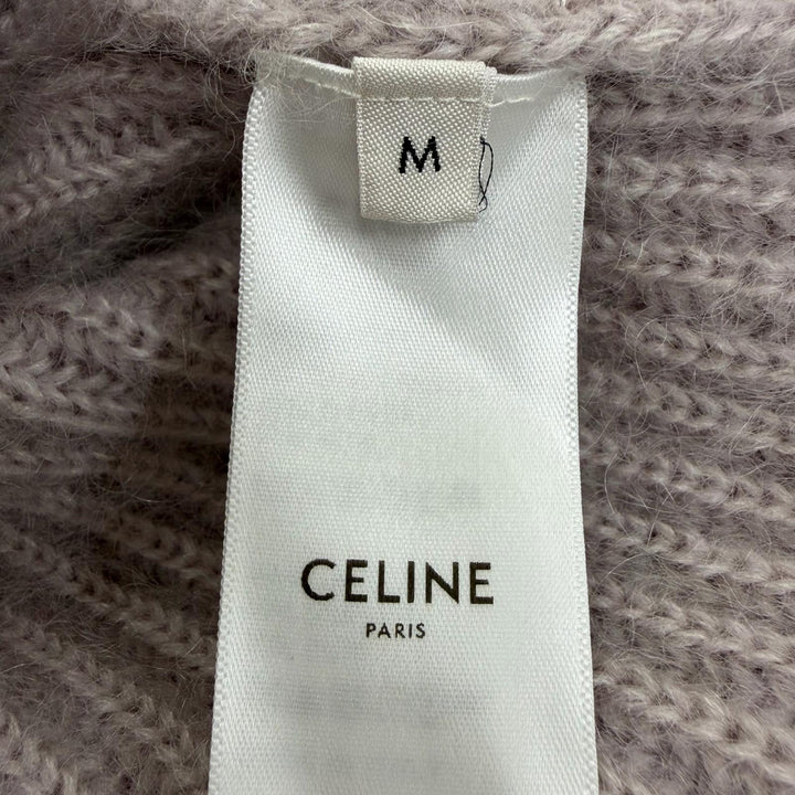 Excellent CELINE cardigan Short Sleeve Knit purple mohair Women M 2A60X377N