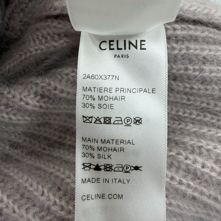 Excellent CELINE cardigan Short Sleeve Knit purple mohair Women M 2A60X377N