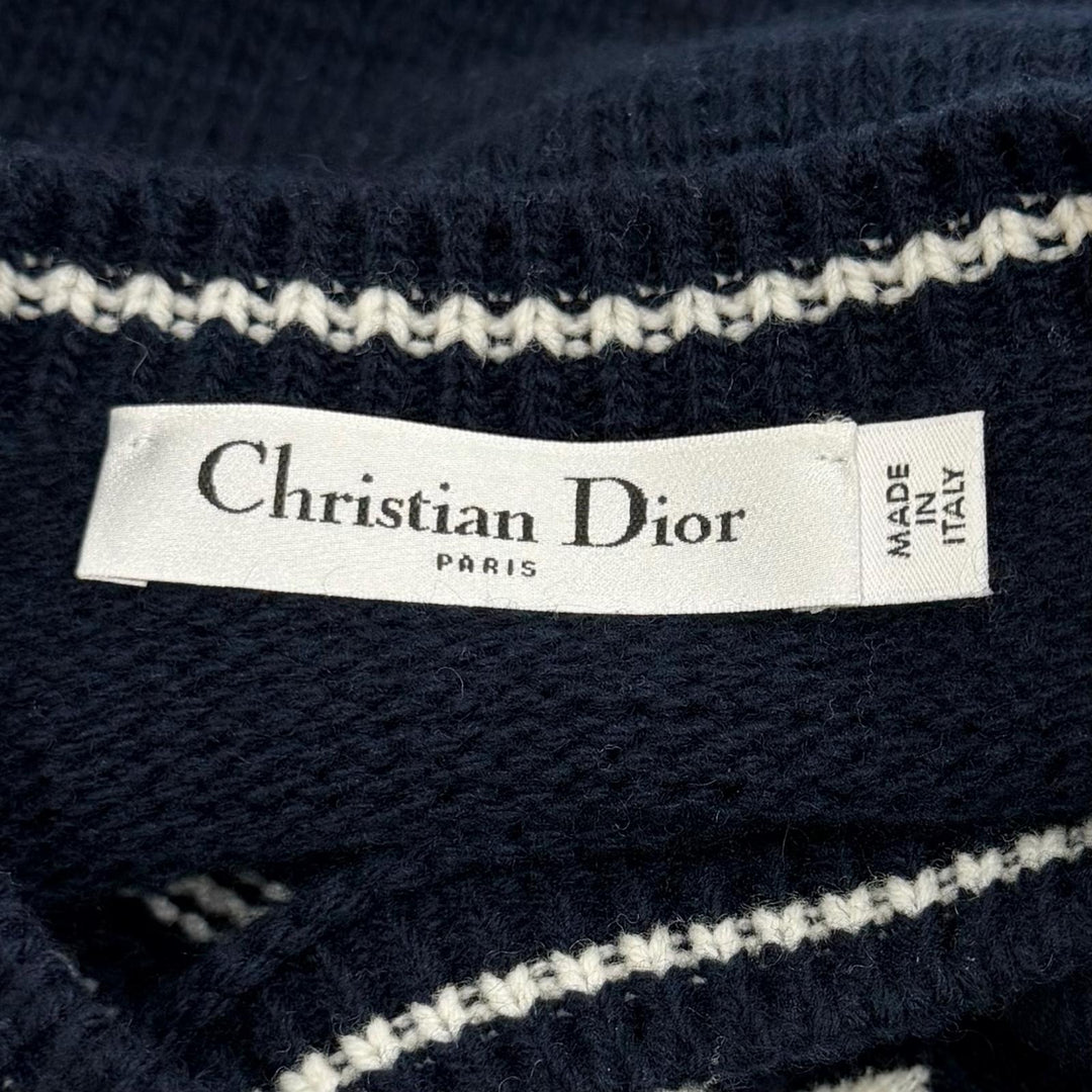 Excellent Christian Dior Short sleeve knit Logo design wool 38 224S09AM308
