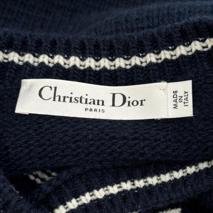 Excellent Christian Dior Short sleeve knit Logo design wool 38 224S09AM308
