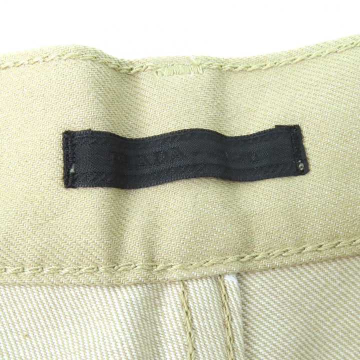 Great PRADA Denim pants Triangle logo, 5 pockets, button fly beige 32 GEP374