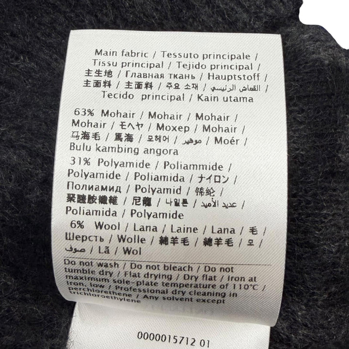 Pristine VALENTINO Best Leopard Pattern V-Neck Knit black mohair