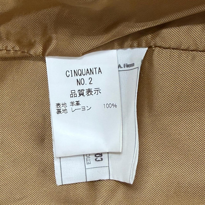 Great CINQUAΝΤΑ Leather jacket black Sheep leather mens 48 H-502